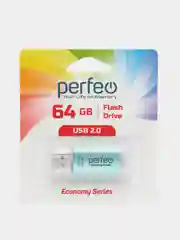 Зеленый флеш-накопитель Perfeo E01 economy series 4, 8, 16, 32, 64 Гб