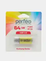 Золотой флеш-накопитель Perfeo E01 economy series 4, 8, 16, 32, 64 Гб