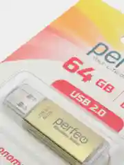 Золотой флеш-накопитель Perfeo E01 economy series 4, 8, 16, 32, 64 Гб