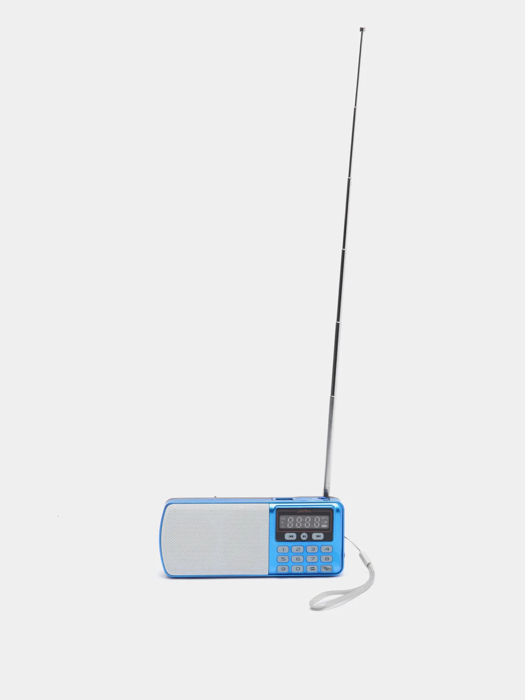 Синий радиоприемник цифровой Perfeo i120 Егерь FM+ 70-108МГц