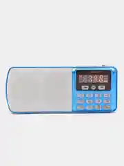 Синий радиоприемник цифровой Perfeo i120 Егерь FM+ 70-108МГц