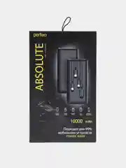 Черный внешний аккумулятор Perfeo "Absolute" 10000 мАч