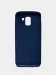 Синий меланж матовый силиконовый чехол Samsung J6