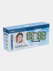 Белый led часы-будильник Perfeo LUMINOUS, черный корпус