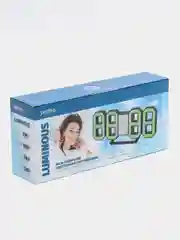 Зеленый led часы-будильник Perfeo LUMINOUS, черный корпус