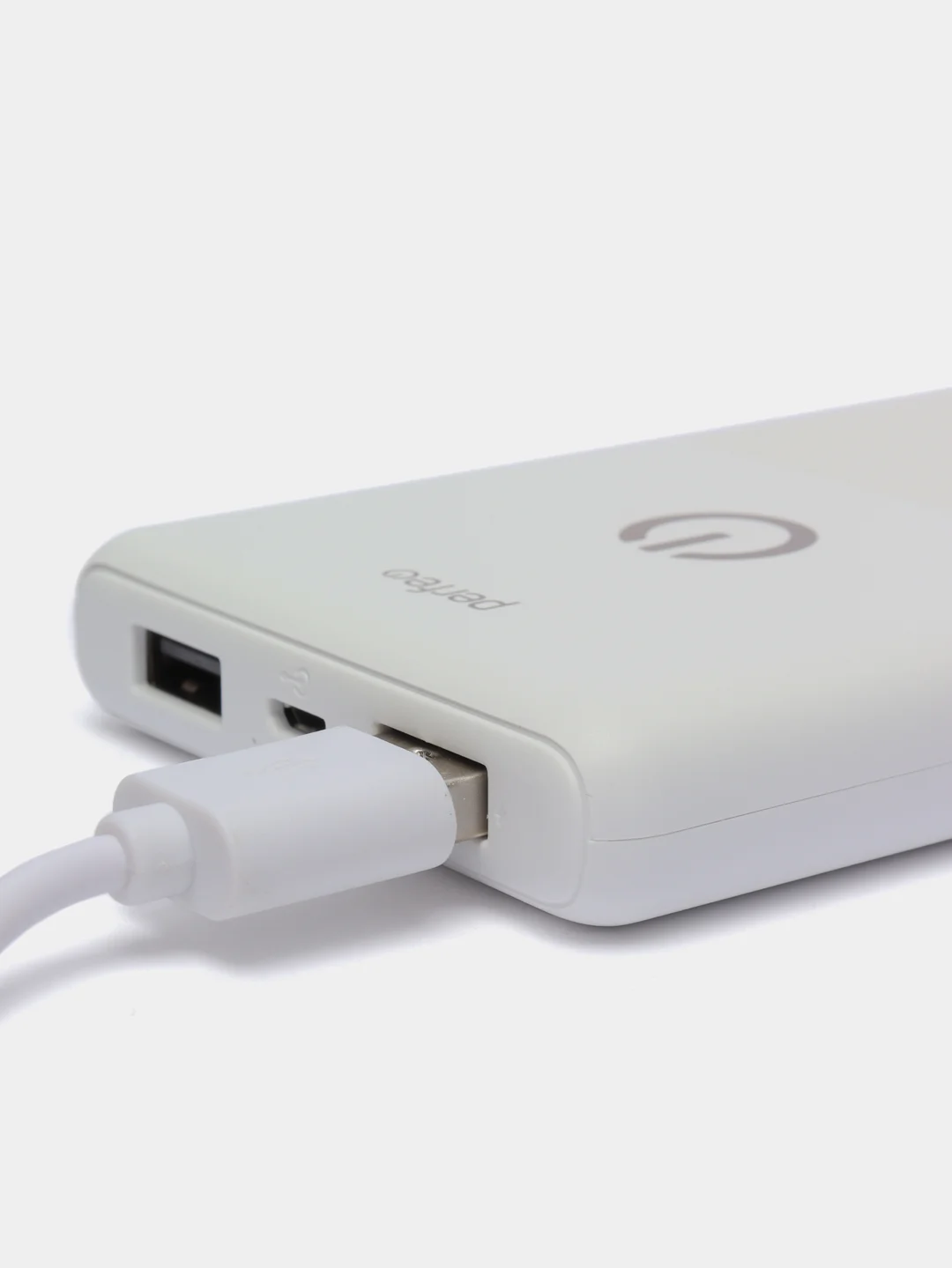 Белый внешний аккумулятор Perfeo 10000 mah + Micro usb /In Micro usb /Out USB 1 А, 2.1A