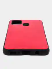 Красный чехол для Samsung M31 под кожу силиконовый
