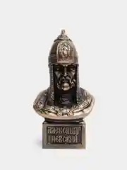 Бюст гипсовый "Александр Невский", патина, высота 24 см