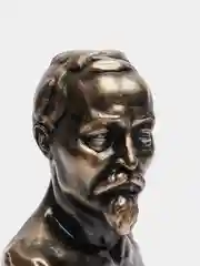 Бюст гипсовый Дзержинский, патина, высота 24 см