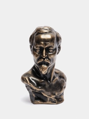 Бюст гипсовый Дзержинский, патина, высота 24 см