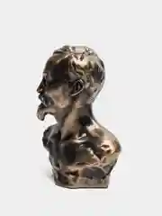 Бюст гипсовый Дзержинский, патина, высота 24 см
