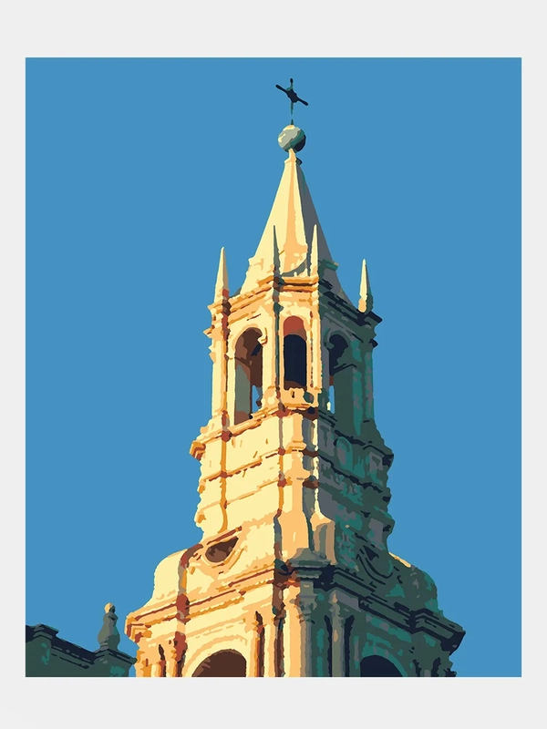 Картина по номерам на холсте с подрамником "Арекипа, Перу", 50 x 40 см