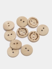 Деревянные пуговицы "Handmade", 10 шт