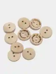 Деревянные пуговицы "Handmade", 10 шт