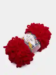 Вишнёвый puffy Fine Alize пряжа маленькими петельками