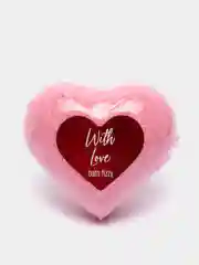 Розовый бомбочка для ванн With love, в форме сердца, 130 г