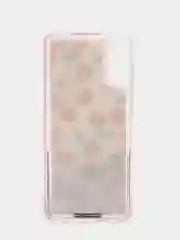 Белый чехол "Переливашка" для SAMSUNG A02, с жидкими блёсточками