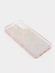 Белый чехол "Переливашка" для SAMSUNG A02, с жидкими блёсточками