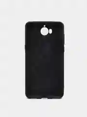 Черный силиконовый усиленный чехол для Huawei Y5 17, с прострочкой