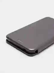 Тёмно-серый чехол-книга Huawei Y5 17 магнитный с подставкой с визитницей