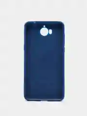 Индиго силиконовый усиленный чехол для Huawei Y5 17, с прострочкой