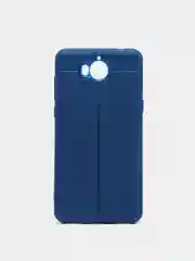 Индиго силиконовый усиленный чехол для Huawei Y5 17, с прострочкой