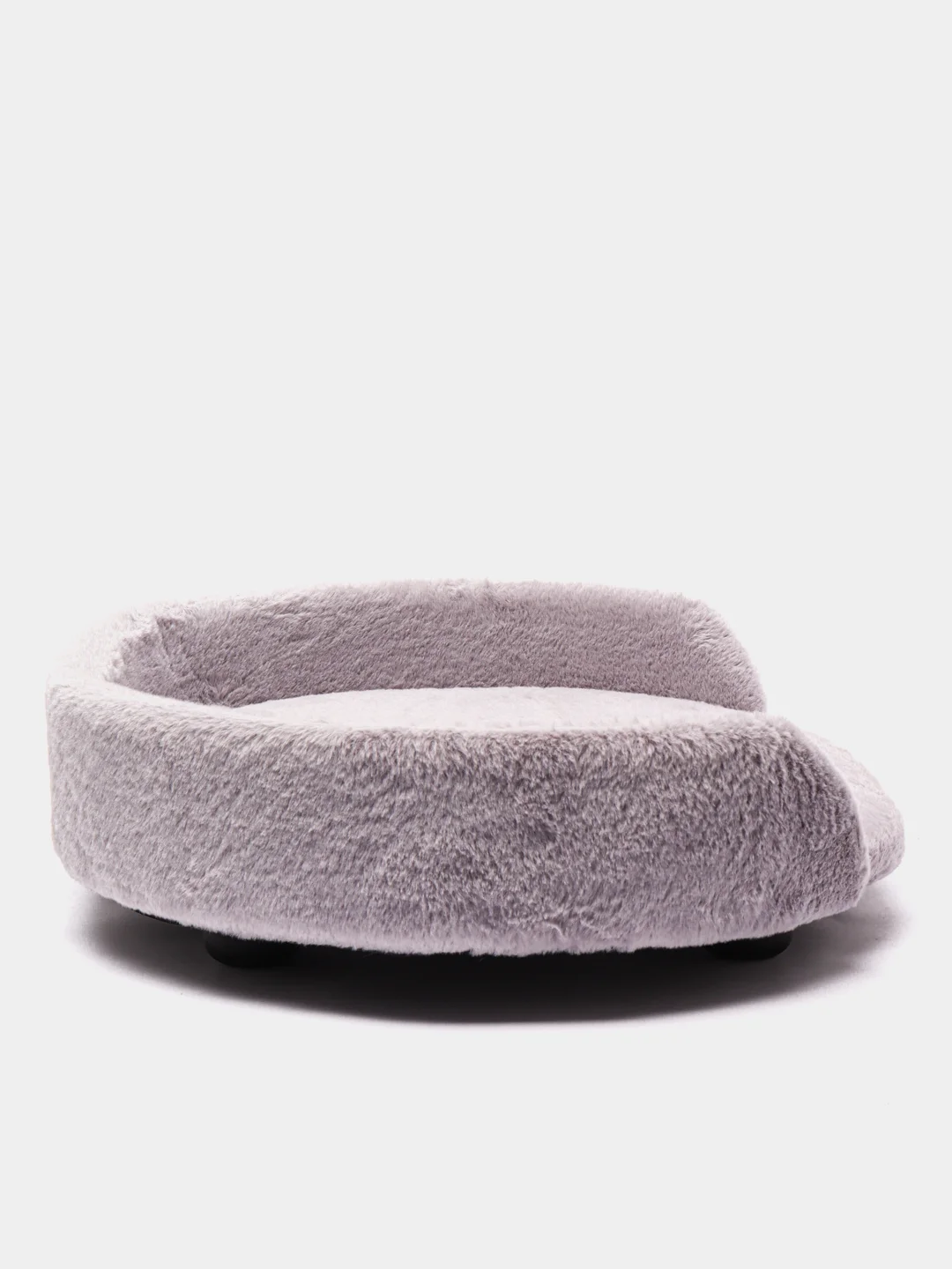 Коричневый лежак "Клампи" меховой, для кошек и собак, 53 х 40 х 13 см