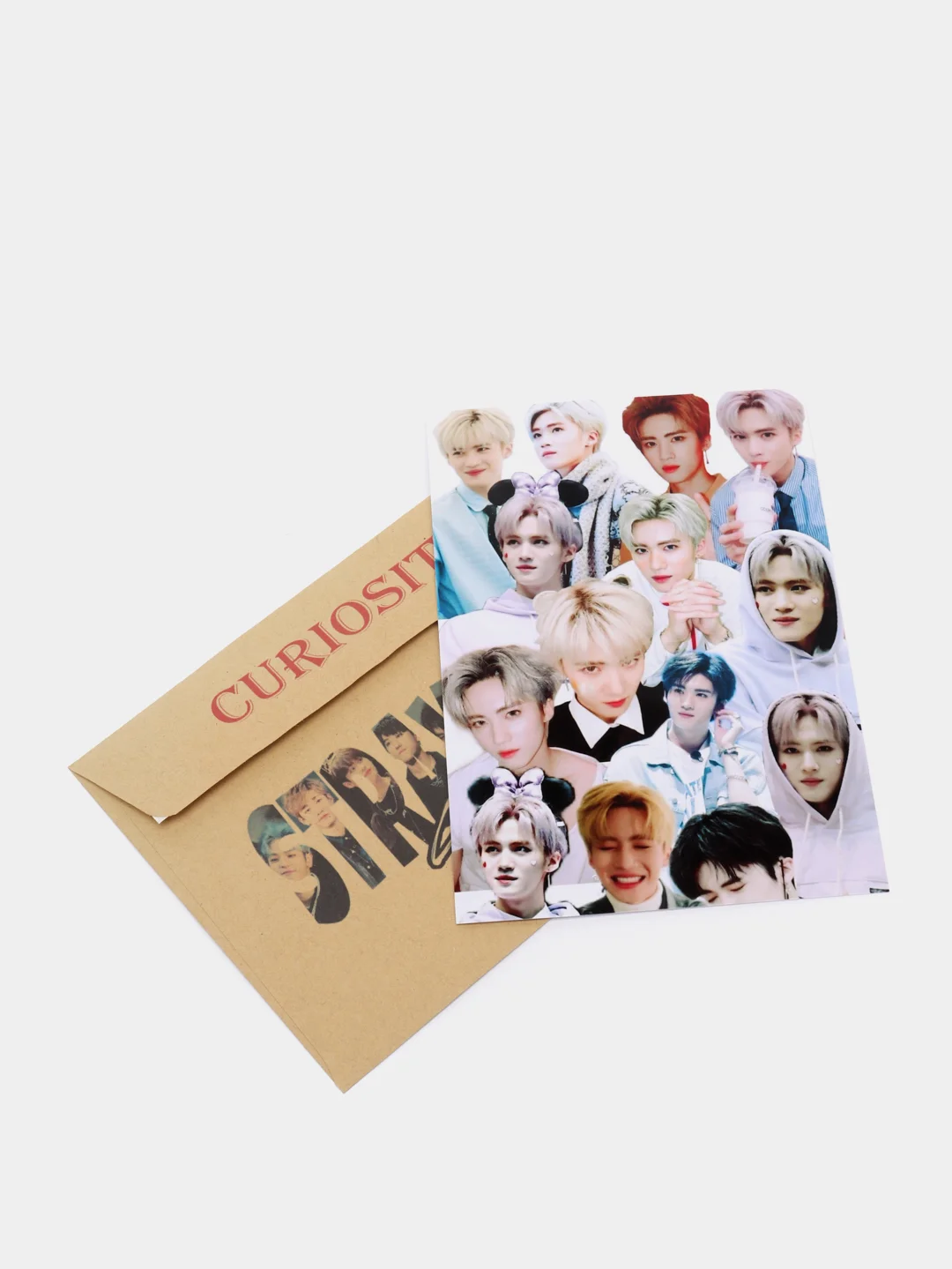 Конфетный конверт подарочный с фото открыткой, k-pop Stray kids, BTS
