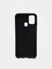 Черный чехол для Samsung M31 под кожу силиконовый