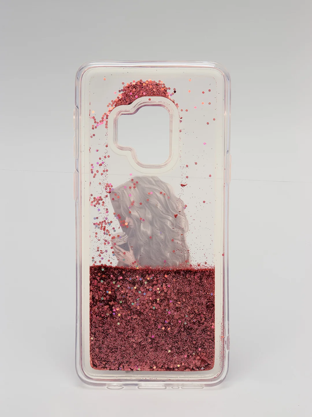 Тёмно-розовый чехол переливашка на SAMSUNG S9