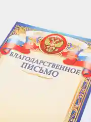 Морской благодарность, благодарственное письмо, герб РТ, герб РФ, размер 21*29,7 см