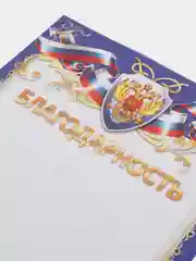 Аметистовый благодарность, благодарственное письмо, герб РТ, герб РФ, размер 21*29,7 см