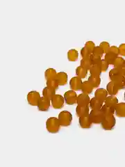 Карамельный бусины матовые стеклянные