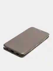 Серебряный чехол-книжка Samsung Galaxy A03, Самсунг Галакси А03