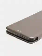 Серебряный чехол-книжка Samsung Galaxy A03, Самсунг Галакси А03