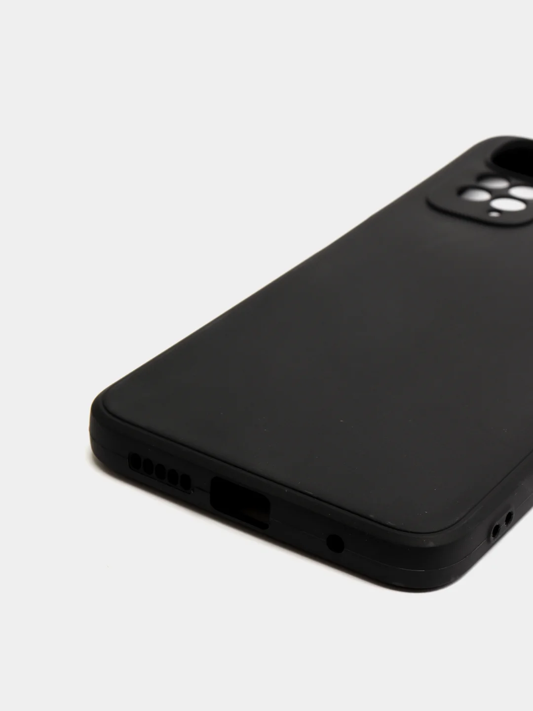 Черный чехол Xiaomi Redmi Note 11 4G, Redmi Note 11S силиконовый, цветной, с мягким подкладом