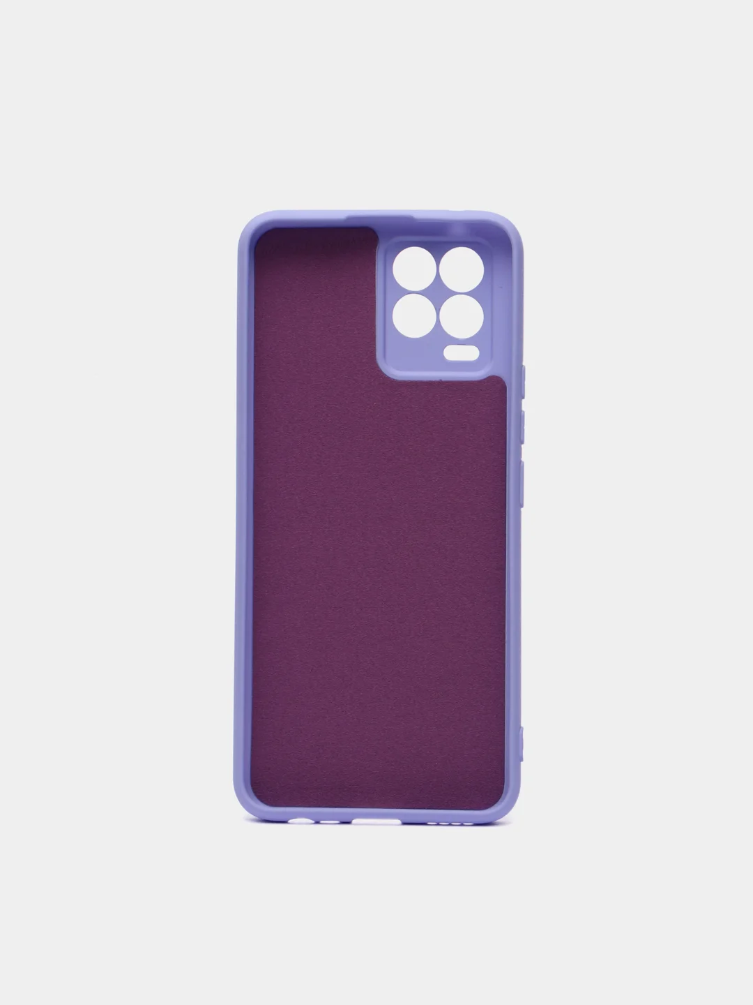Лавандовый чехол для Realme 8 / 8 Pro c защитой камеры и бархатом внутри