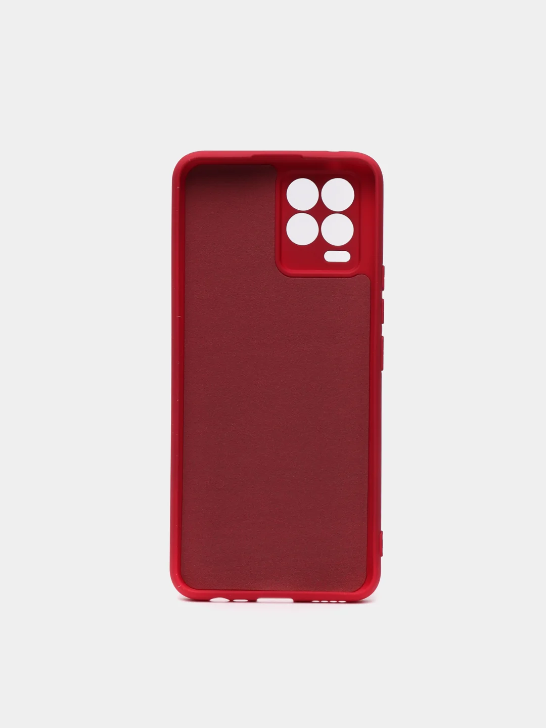 Белый чехол для Realme 8 / 8 Pro c защитой камеры и бархатом внутри