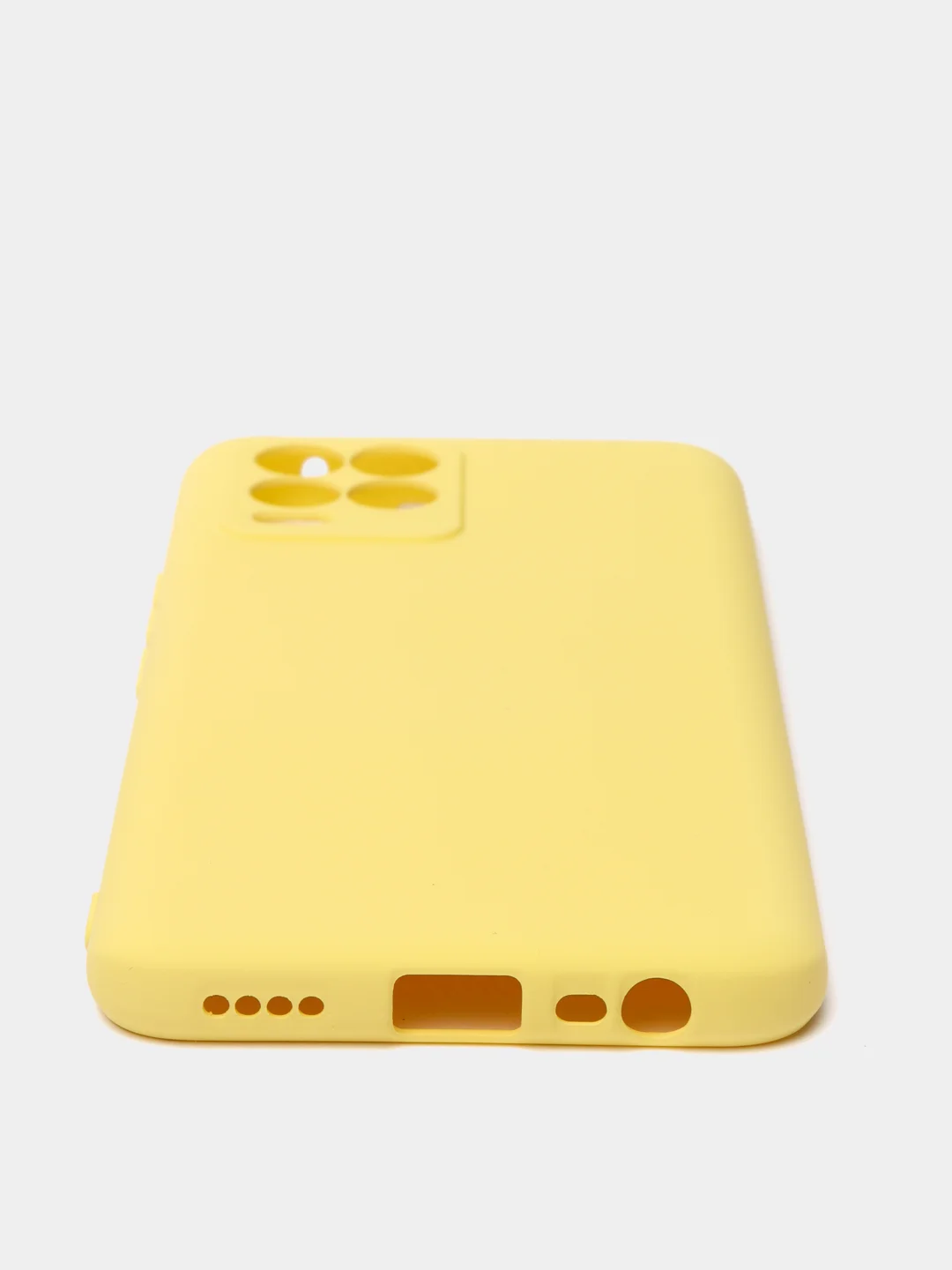 Желтый чехол для Realme 8 / 8 Pro c защитой камеры и бархатом внутри