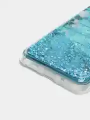 Светло-синий чехол Xiaomi Redmi 9C, Redmi 9C NFC, Redmi 10A, Редми 9С переливающийся жидкий с блестками