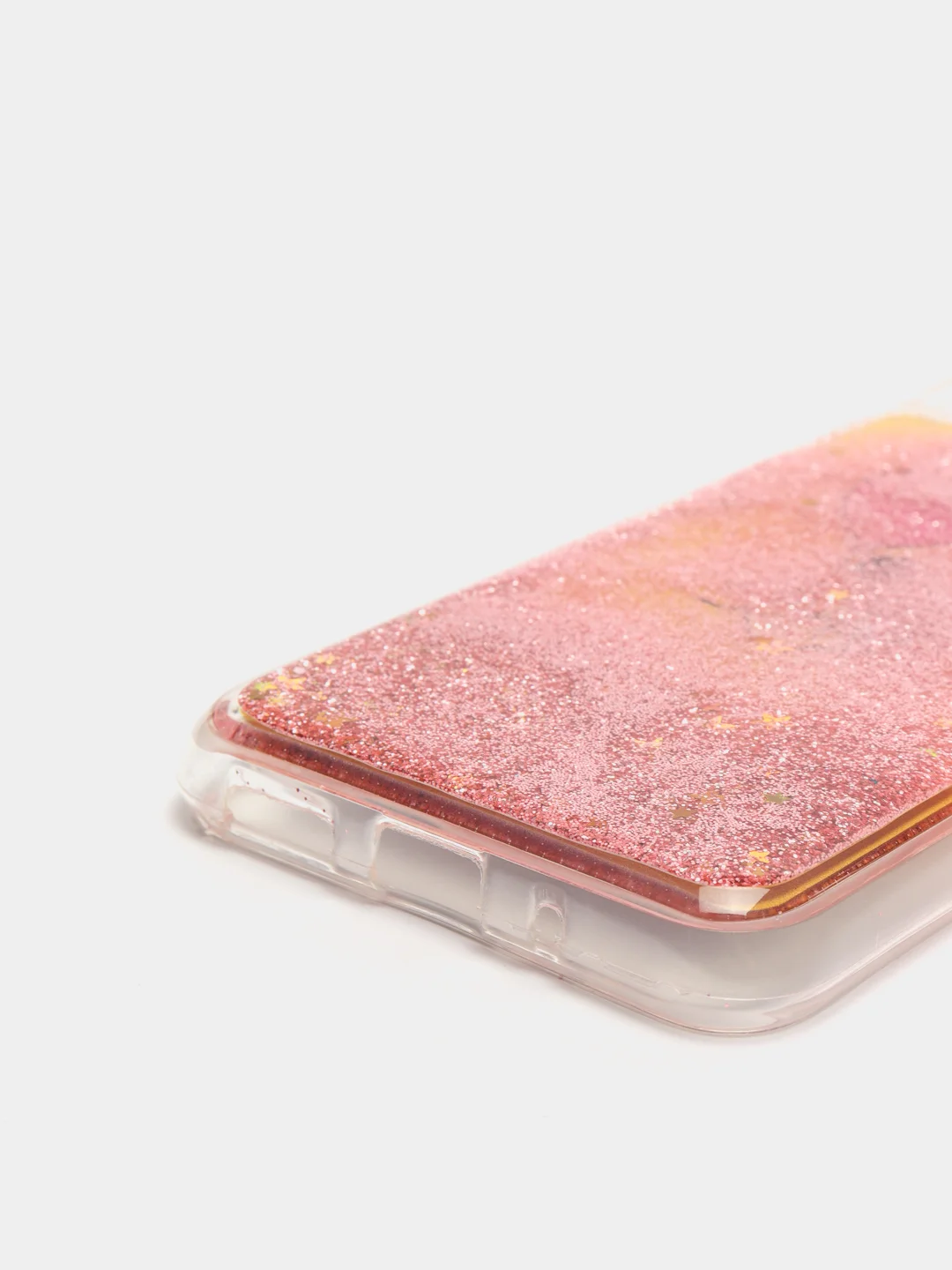 Желтый чехол Xiaomi Redmi 9C, Redmi 9C NFC, Redmi 10A, Редми 9С переливающийся жидкий с блестками