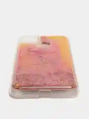 Желтый чехол Xiaomi Redmi 9C, Redmi 9C NFC, Redmi 10A, Редми 9С переливающийся жидкий с блестками