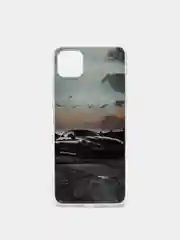 Серый меланж чехол Samsung Galaxy A22s / A22 5G, Самсунг Галакси А22с / А22 5G силиконовый с рисунком