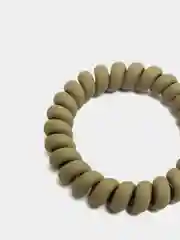 Оливковый резинка-пружинка для волос силиконовая матовая, 10 цветов