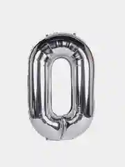 Серебряный воздушный шар "Цифра", 32, 40 дюймов