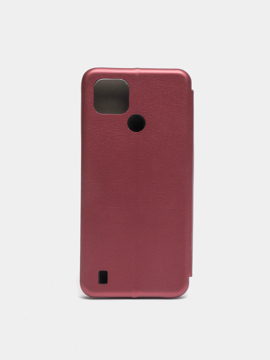 Бордовый чехол-книжка для Realme C21 2021