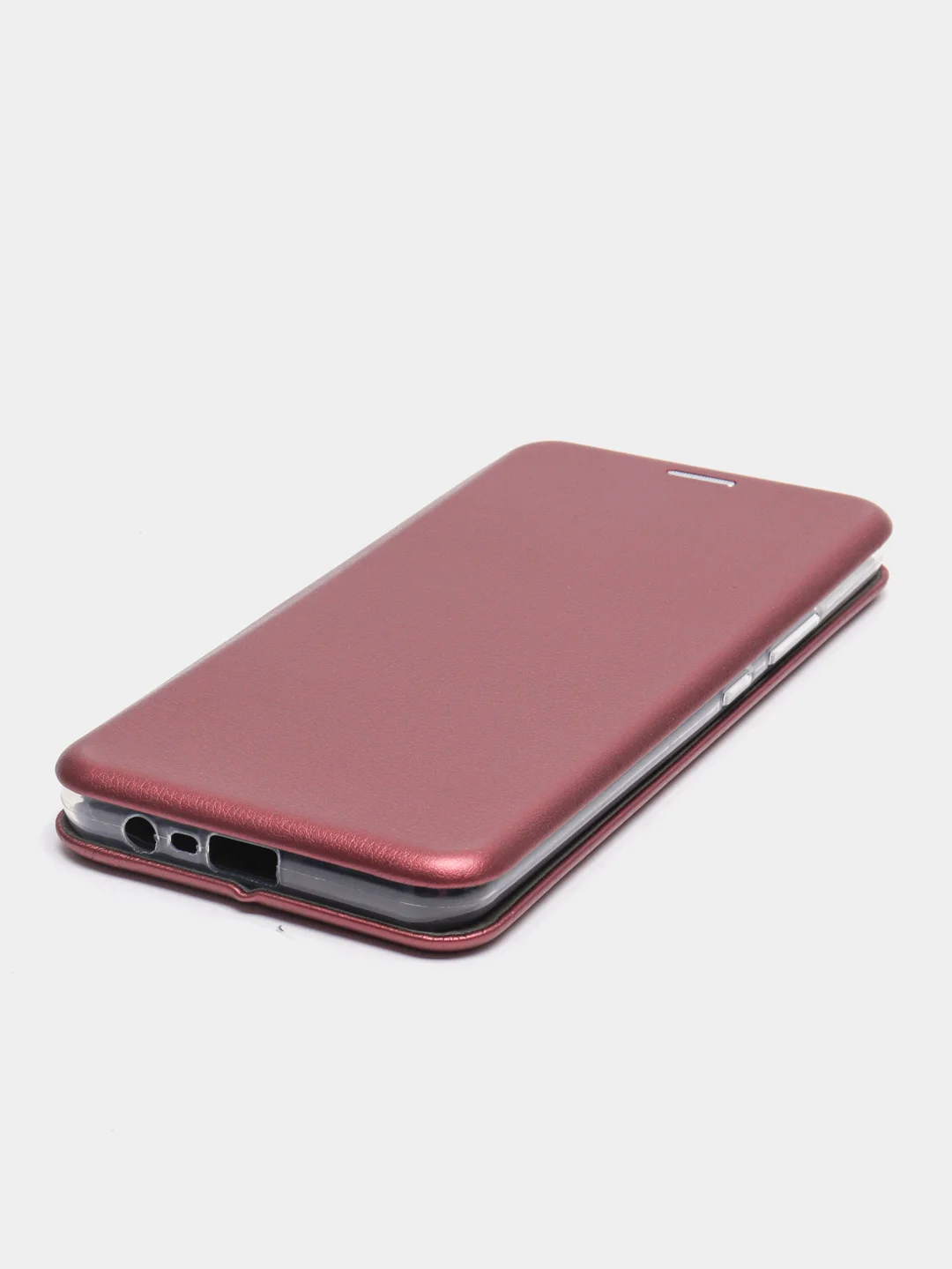 Бордовый чехол-книжка для Realme C21 2021