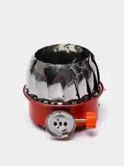 Черный туристическия газовая горелка и ветрозащитный экран для горелки