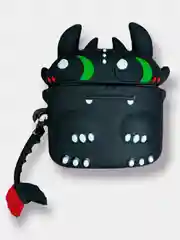 Тёмно-серый чехол для беспроводных наушников на AirPods 4 mini TWS Pro 4 "Мультяшка"