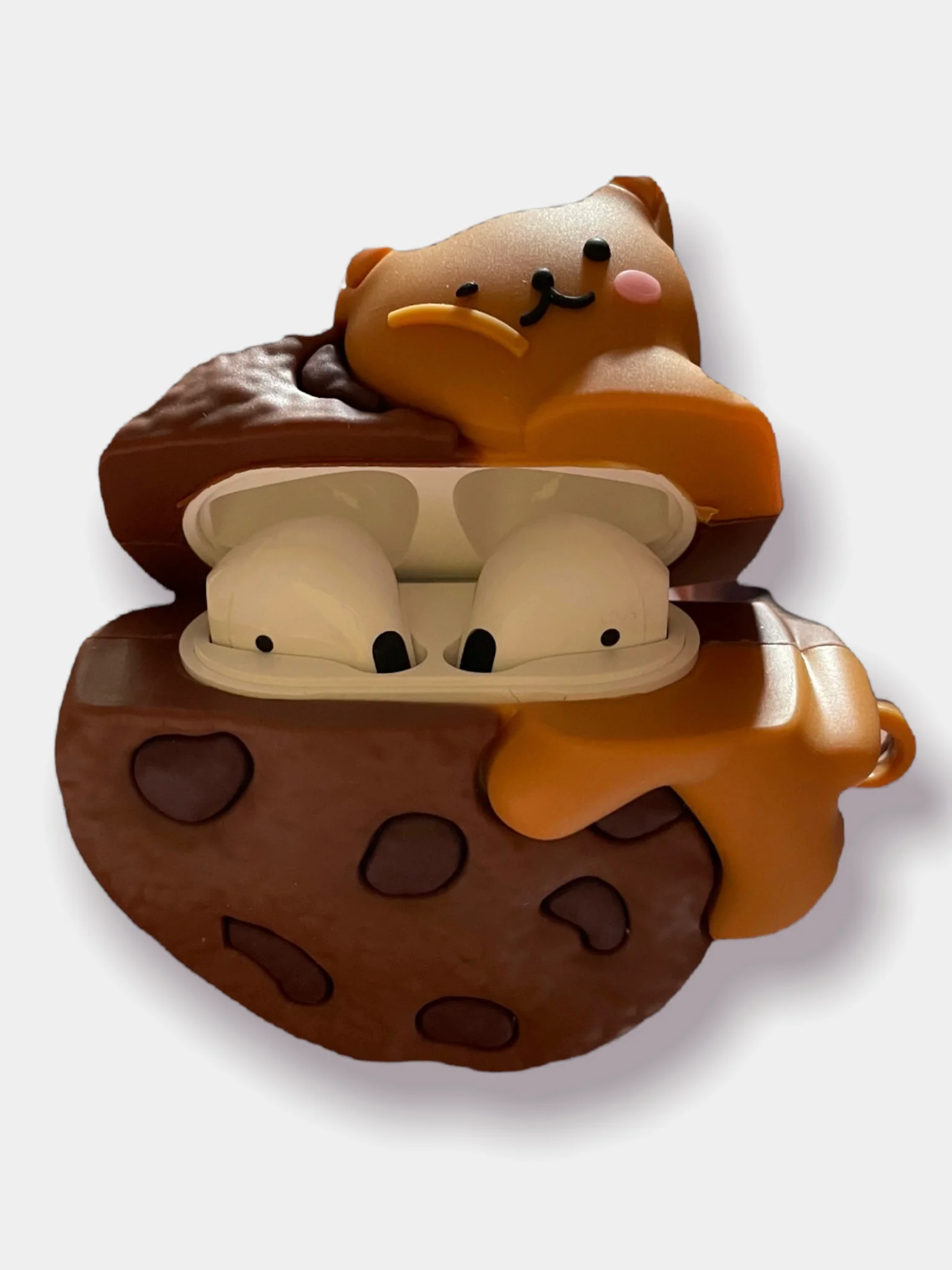 Шоколадный чехол для беспроводных наушников на AirPods 4 mini TWS Pro 4 "Мультяшка"